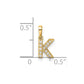 Diamond Letter K Initial with Bail Pendant - WBC