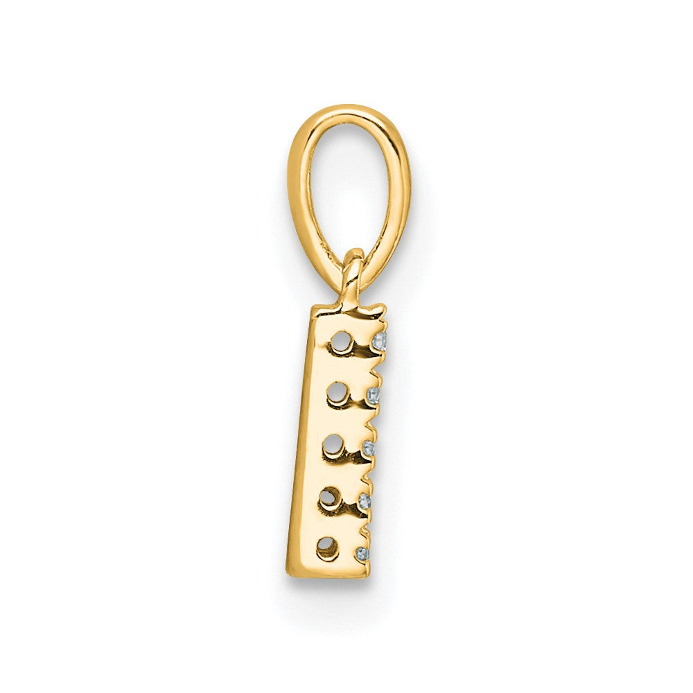 Diamond Letter L Initial with Bail Pendant - WBC