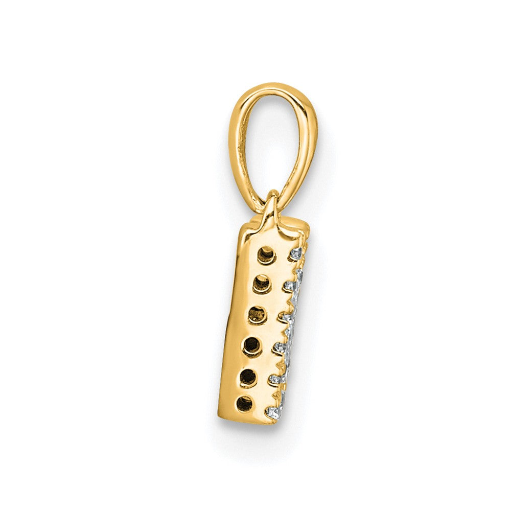 Diamond Letter M Initial with Bail Pendant - WBC