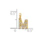 Diamond Letter M Initial with Bail Pendant - WBC