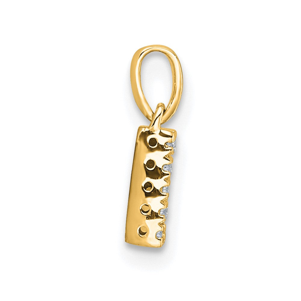 Diamond Letter N Initial with Bail Pendant - WBC