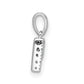 Diamond Letter P Initial with Bail Pendant - WBC