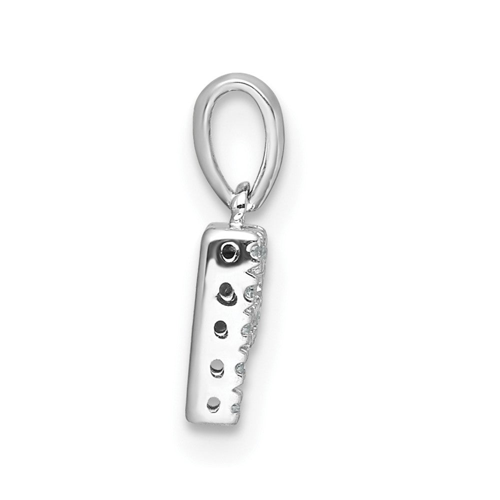 Diamond Letter P Initial with Bail Pendant - WBC