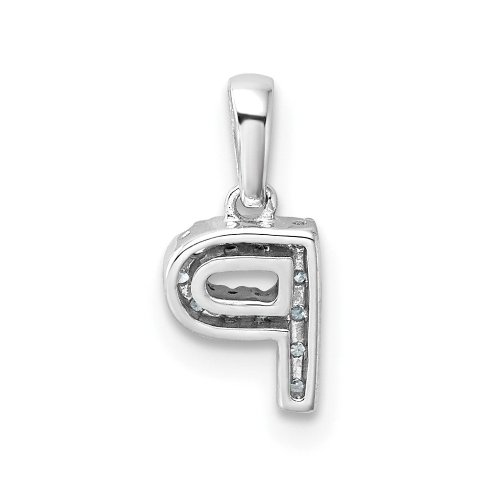 Diamond Letter P Initial with Bail Pendant - WBC