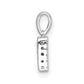 Diamond Letter R Initial with Bail Pendant - WBC
