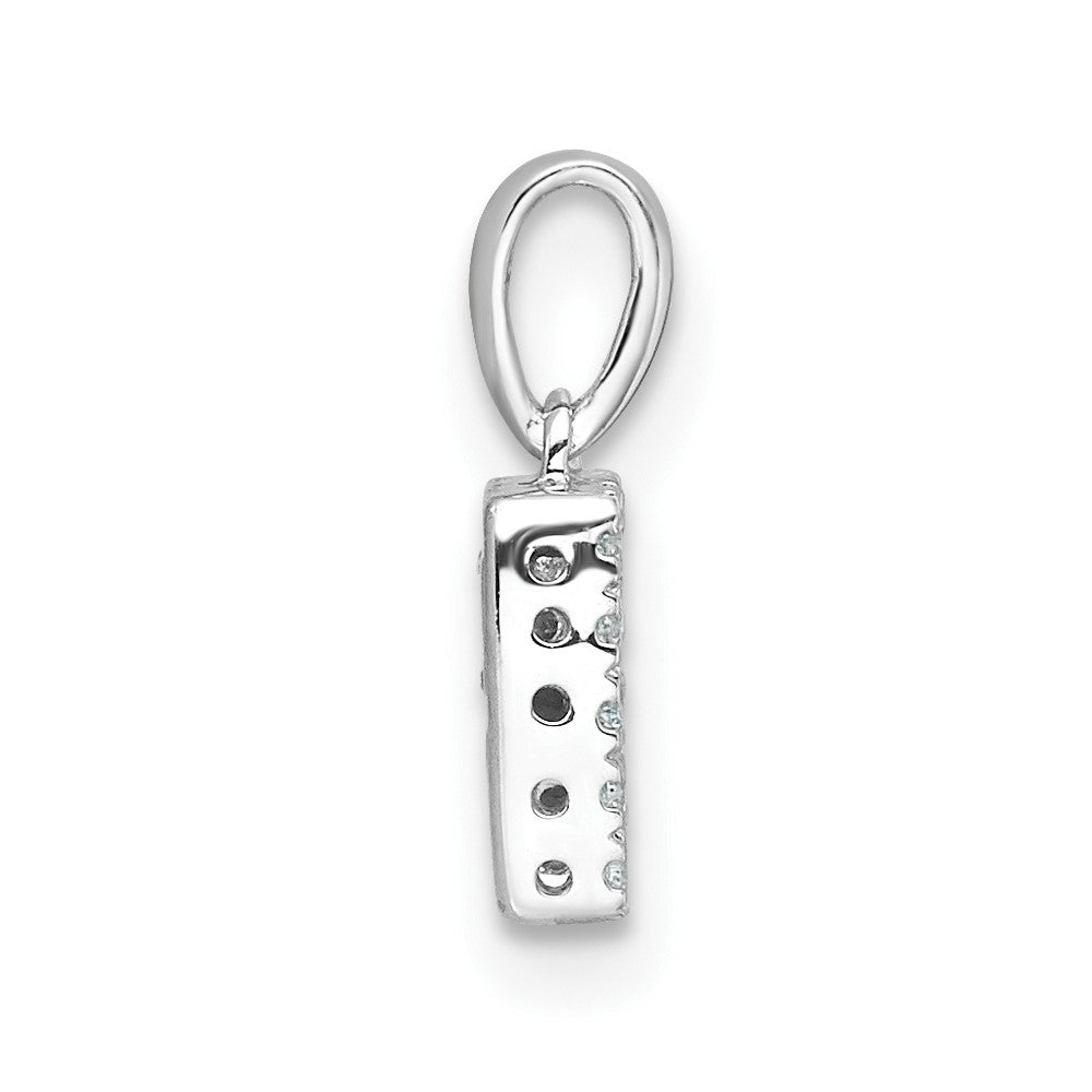 Diamond Letter R Initial with Bail Pendant - WBC