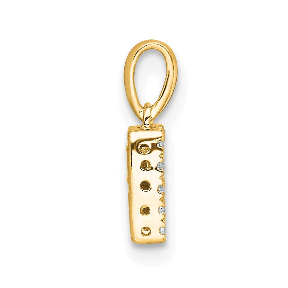 Diamond Letter R Initial with Bail Pendant - WBC