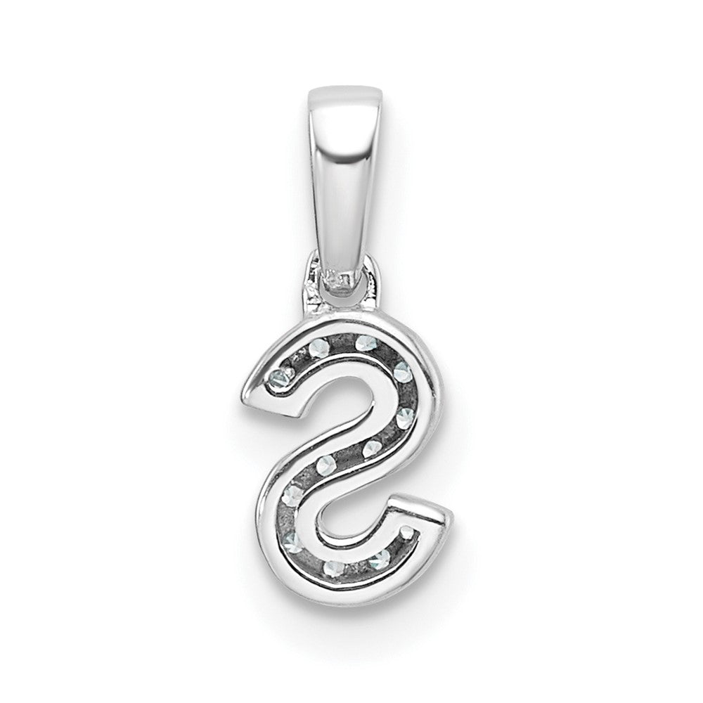 Diamond Letter S Initial with Bail Pendant - WBC