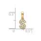 Diamond Letter S Initial with Bail Pendant - WBC