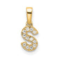 Diamond Letter S Initial with Bail Pendant - WBC
