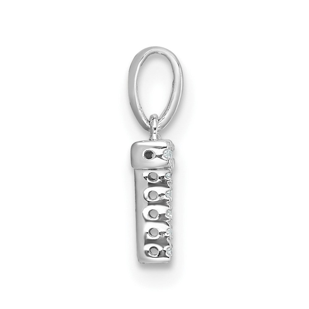 Diamond Letter T Initial with Bail Pendant - WBC
