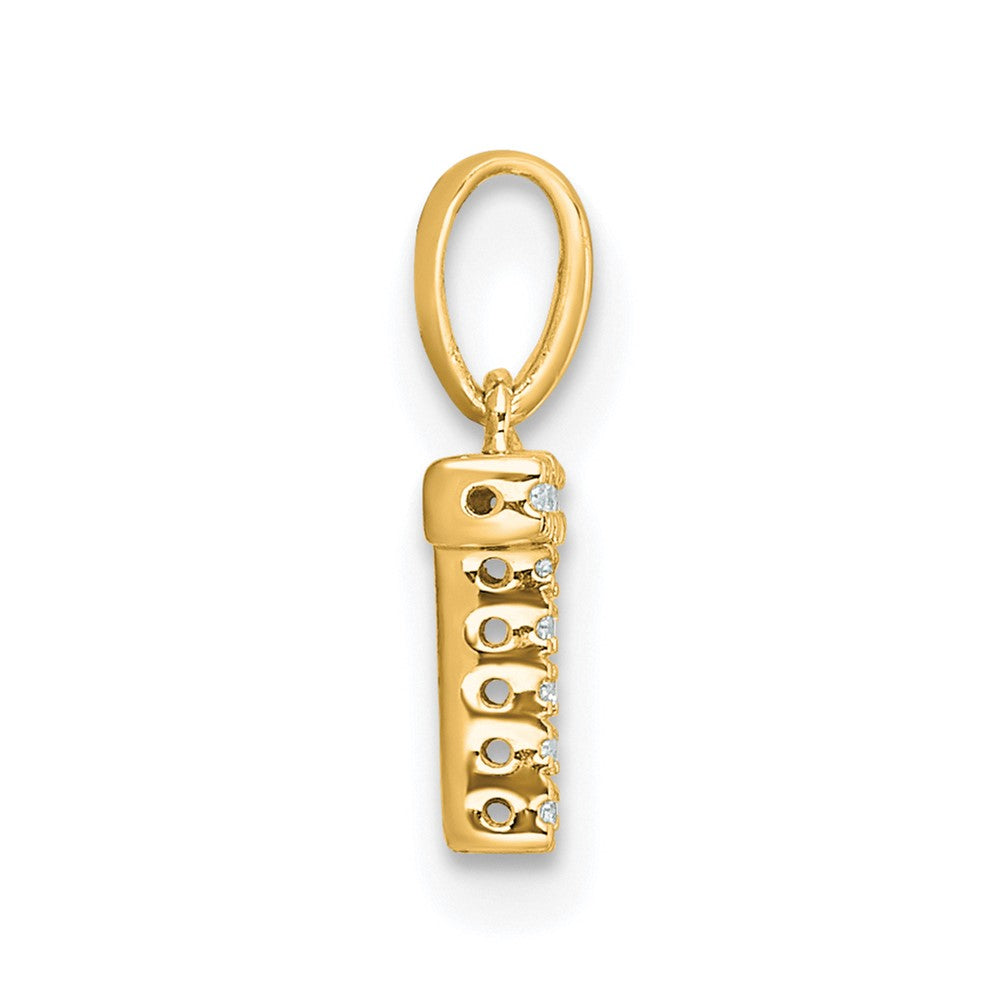 Diamond Letter T Initial with Bail Pendant - WBC