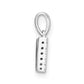 Diamond Letter V Initial with Bail Pendant - WBC