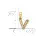 Diamond Letter V Initial with Bail Pendant - WBC