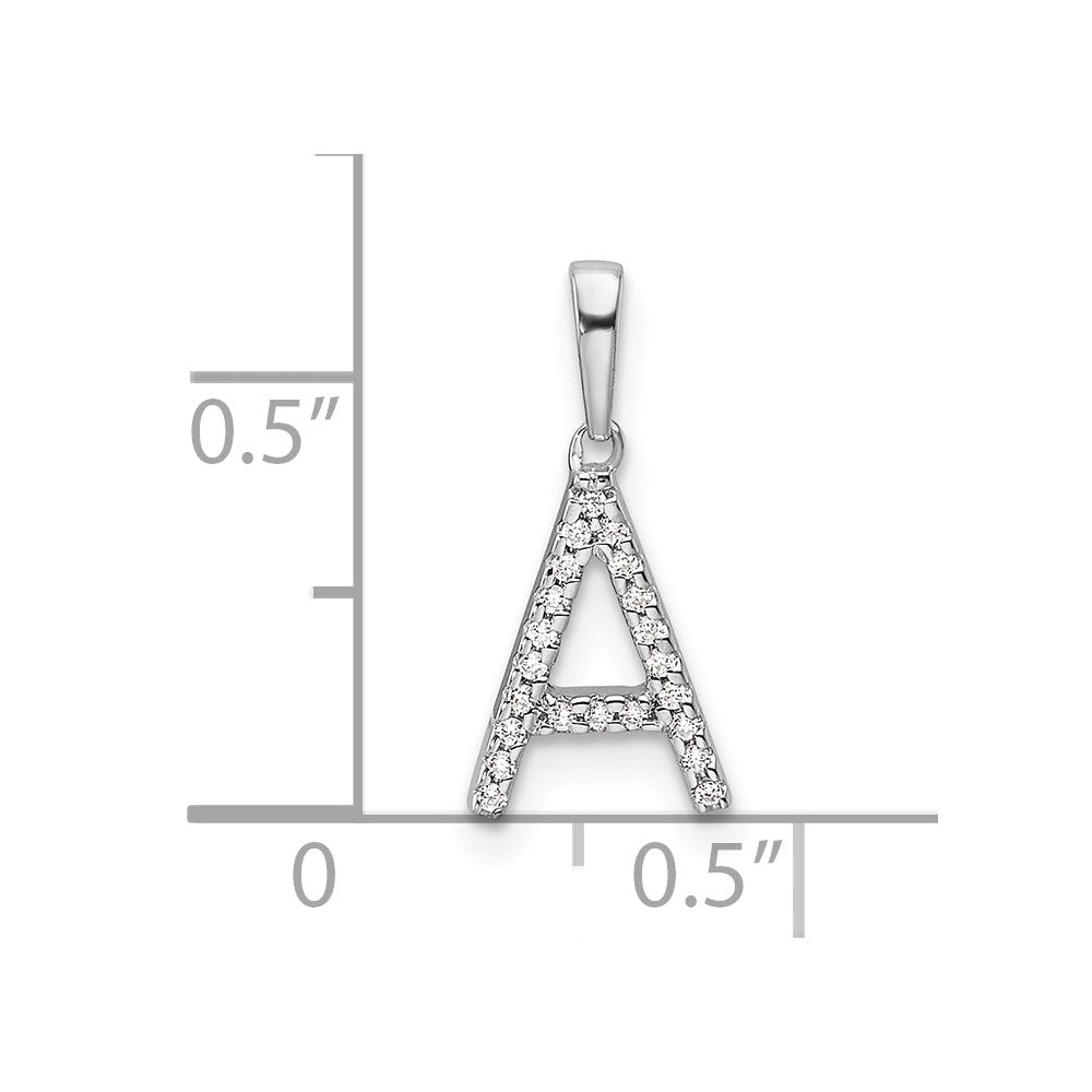 Diamond Letter A Initial Pendant - WBC