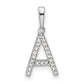 Diamond Letter A Initial Pendant - WBC
