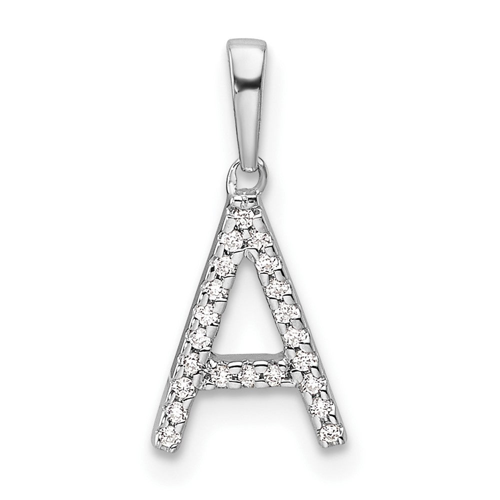 Diamond Letter A Initial Pendant - WBC