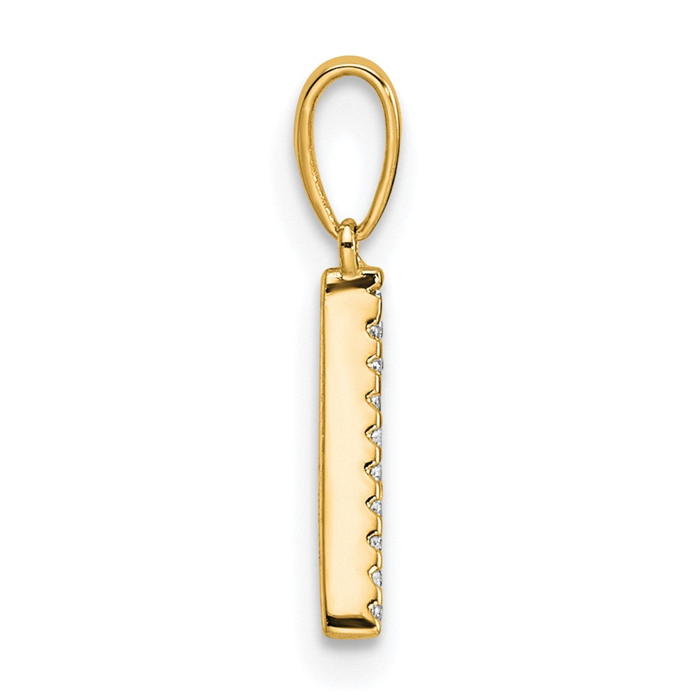 Diamond Letter A Initial Pendant - WBC