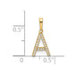 Diamond Letter A Initial Pendant - WBC