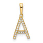 Diamond Letter A Initial Pendant - WBC