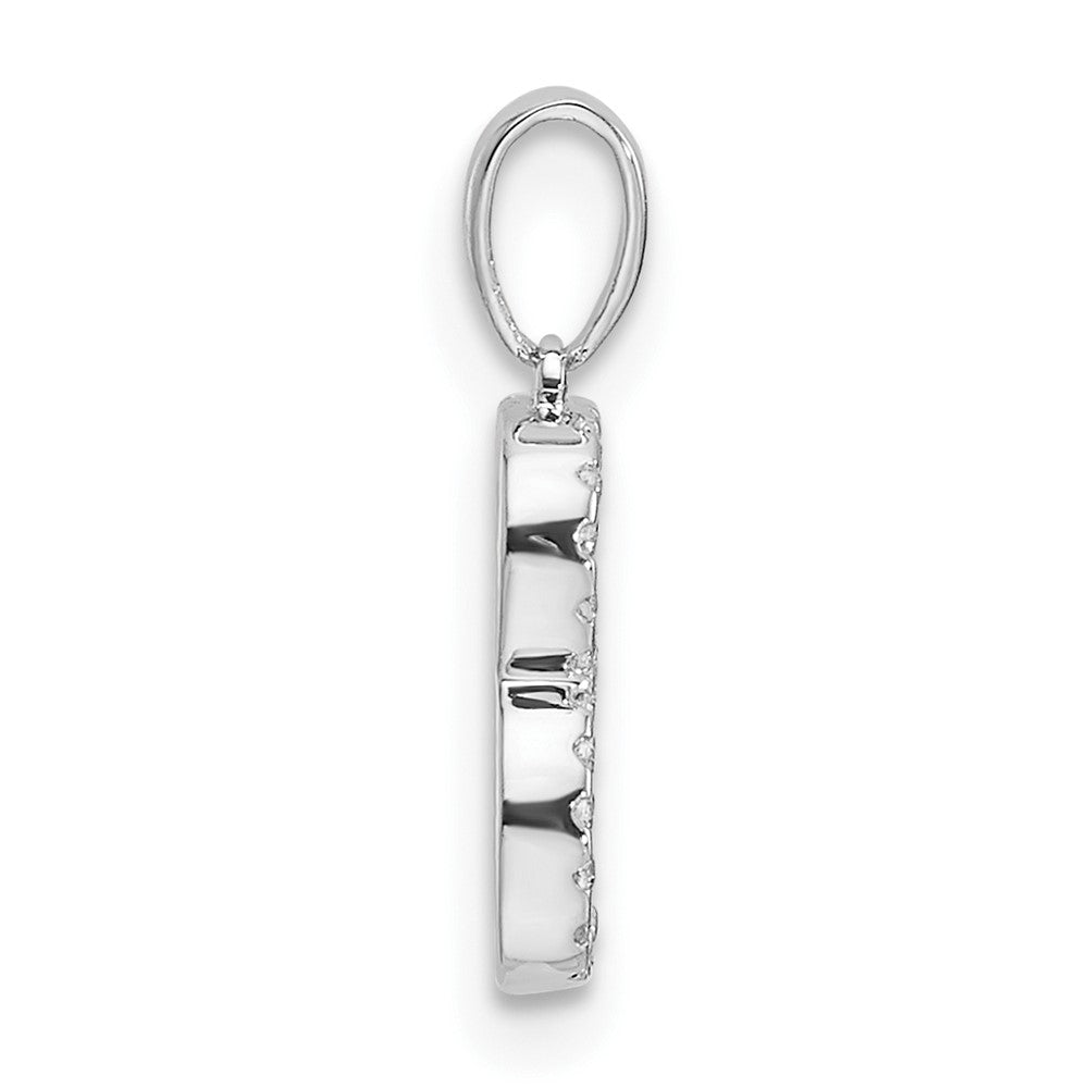 Diamond Letter B Initial Pendant - WBC