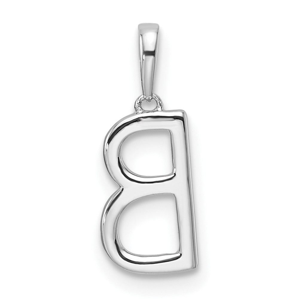 Diamond Letter B Initial Pendant - WBC