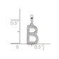 Diamond Letter B Initial Pendant - WBC