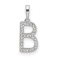 Diamond Letter B Initial Pendant - WBC