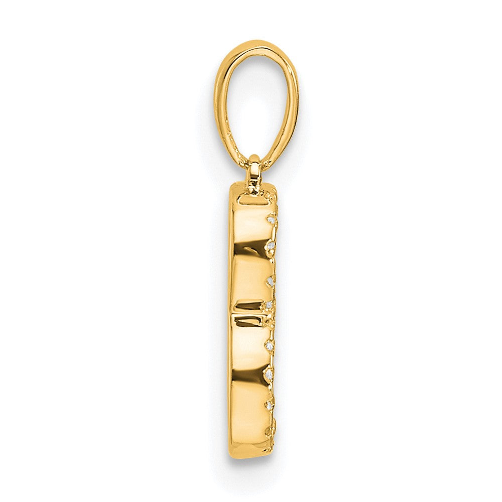 Diamond Letter B Initial Pendant - WBC
