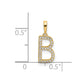 Diamond Letter B Initial Pendant - WBC