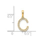 Diamond Letter C Initial Pendant - WBC