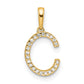 Diamond Letter C Initial Pendant - WBC
