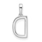 Diamond Letter D Initial Pendant - WBC