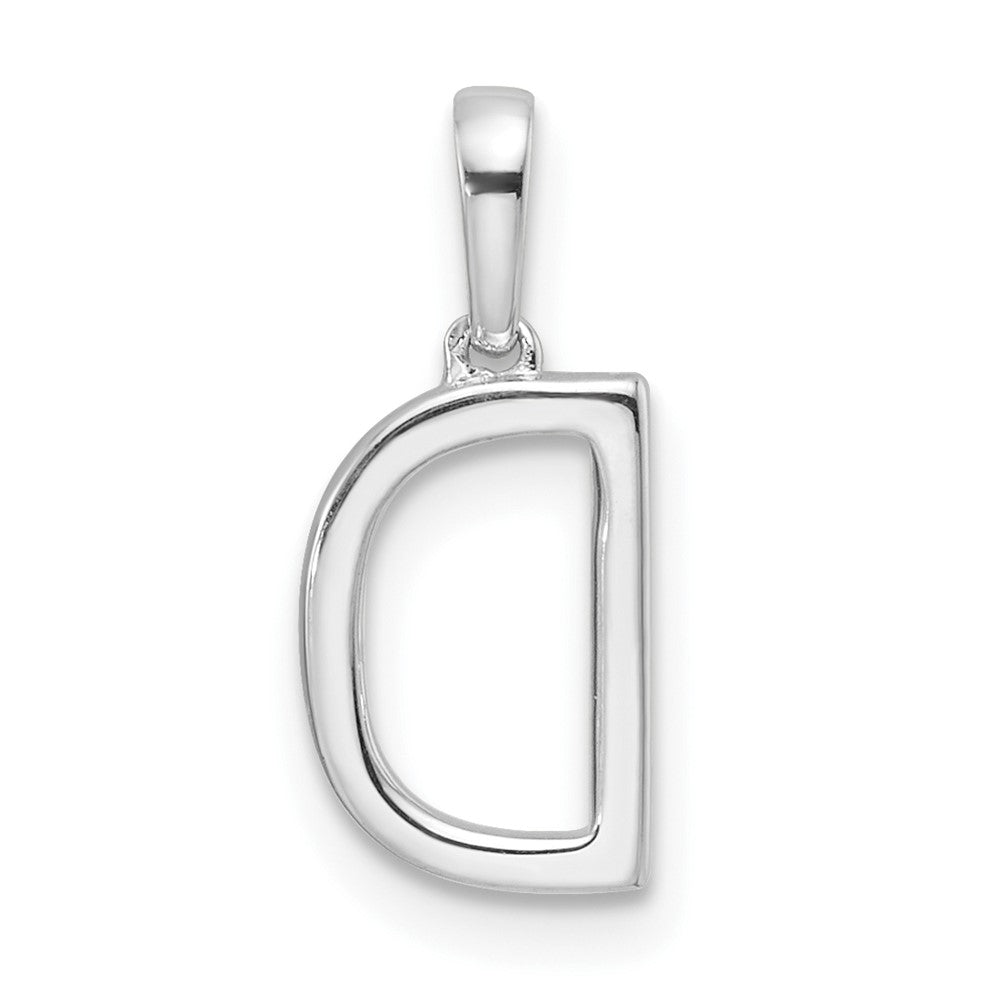 Diamond Letter D Initial Pendant - WBC
