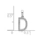 Diamond Letter D Initial Pendant - WBC