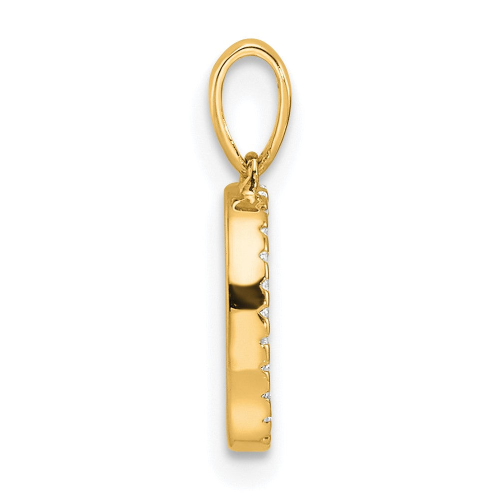 Diamond Letter D Initial Pendant - WBC
