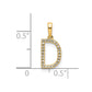 Diamond Letter D Initial Pendant - WBC