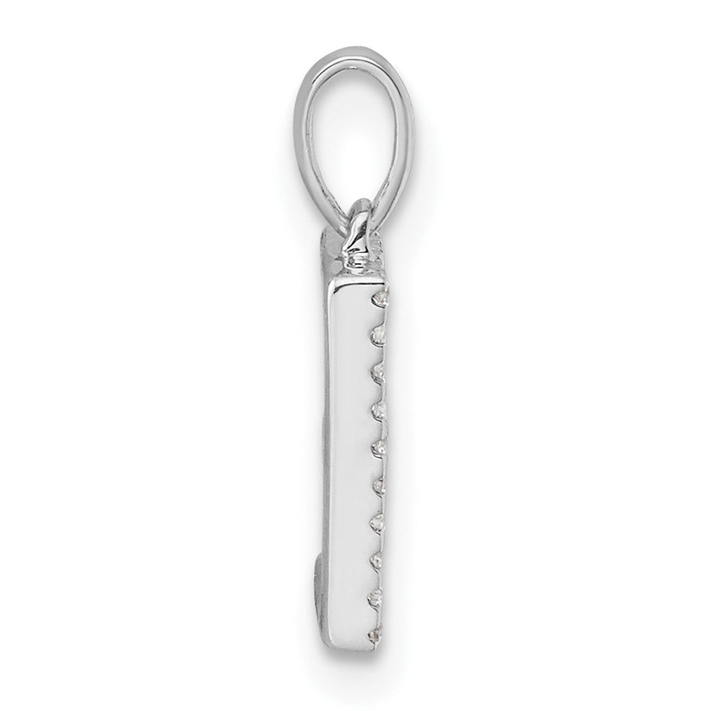 Diamond Letter E Initial Pendant - WBC