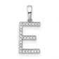 Diamond Letter E Initial Pendant - WBC