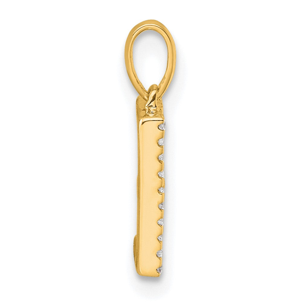 Diamond Letter E Initial Pendant - WBC