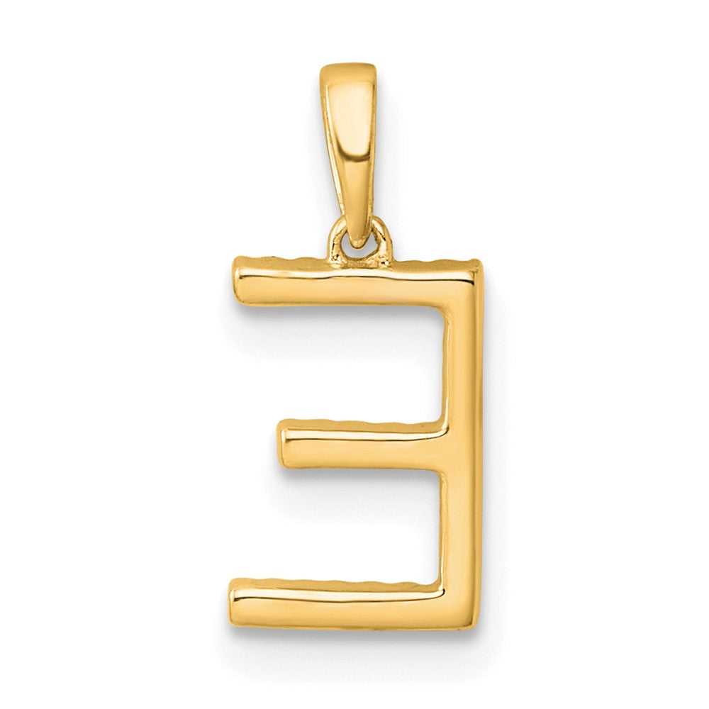 Diamond Letter E Initial Pendant - WBC