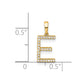 Diamond Letter E Initial Pendant - WBC