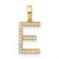 Diamond Letter E Initial Pendant - WBC