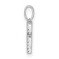 Diamond Letter F Initial Pendant - WBC