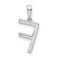 Diamond Letter F Initial Pendant - WBC