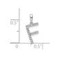 Diamond Letter F Initial Pendant - WBC