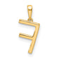 Diamond Letter F Initial Pendant - WBC