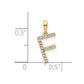 Diamond Letter F Initial Pendant - WBC