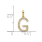 Diamond Letter G Initial Pendant - WBC