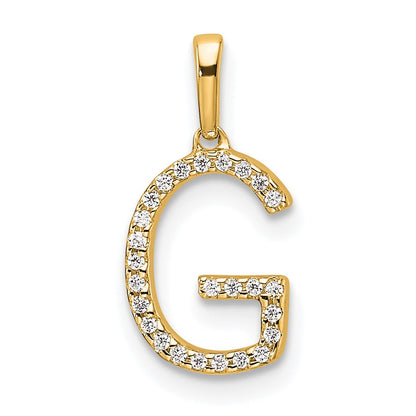 Diamond Letter G Initial Pendant - WBC
